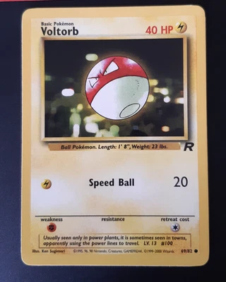 Voltorb 69/82 Carte Pokemon Card Wizards Team Rocket English - Photo 1/2