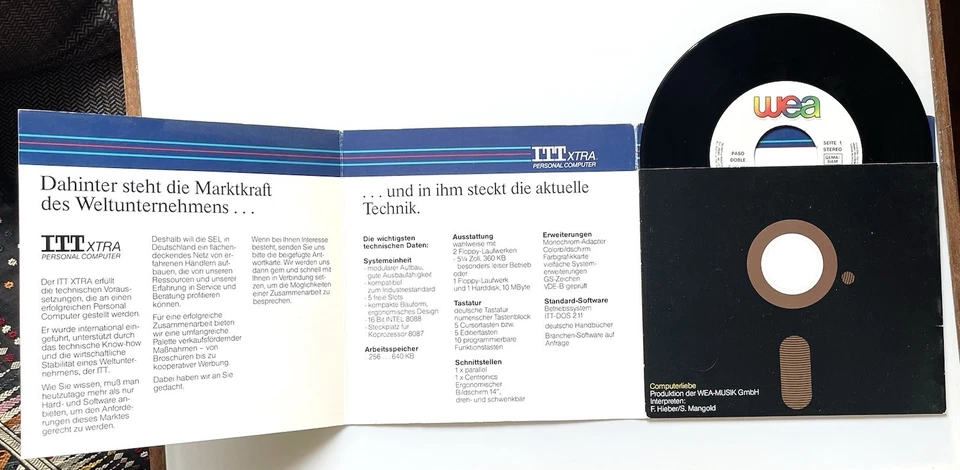 PASO DOBLE COMPUTERLIEBE 7" Vinyl Single ITT SEL PROMO 1984 ndw nena falco eav - Bild 3 von 4