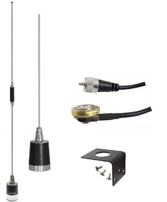 Antenna UHF 445-470MHz 4.5 dBd With Hole Mount L-bracket PL259 For Mobile Radio