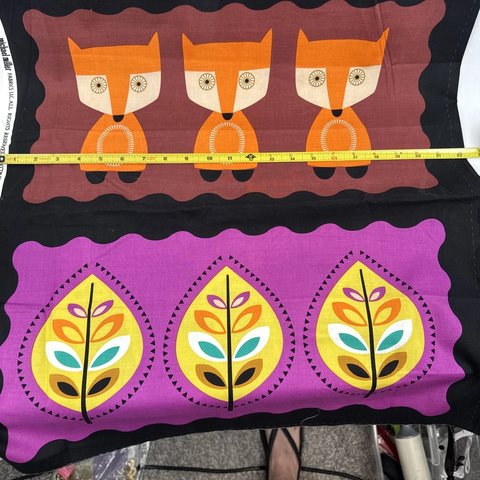 Norwegian Woods Michael Miller Forest Animals Fabric Panel  23" x 44"  - Image 3 of 4