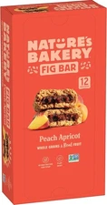(Free Duty Tax) Nature’s Bakery Whole Wheat Fig Bars, Peach Apricot, Real Fr