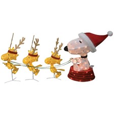 Peanuts 60 In. LED 3D Snoopy  Woodstock Holiday Yard Art 16238 Peanuts 16238