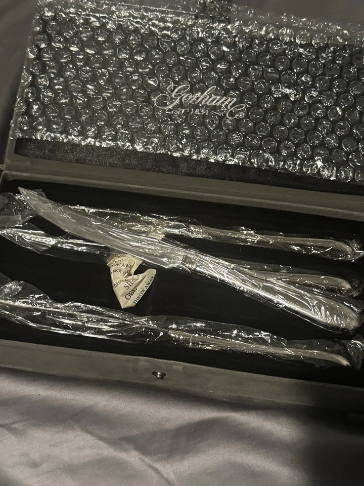 2 conjuntos de facas para bife padrão Gorham Meredith aço inoxidável/prata - 8 no total - Imagem 4 de 4