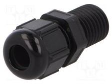 M12 Cable gland polyamide with long thread black 1.5 IP68
