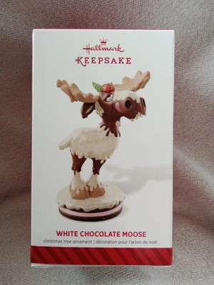 Hallmark 2014 White Chocolate Moose Ornament Repaint version 2012 -10-24-220
