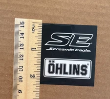 x4 Ohlins Stickers - Black - Screaming Eagle 2 x 2.25 Inches Other Sizes Avail.