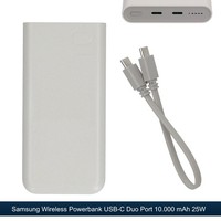 Original Samsung Powerbank 25W 2X USB-C SchnellladegeräT 10000 Mah Akku Beige