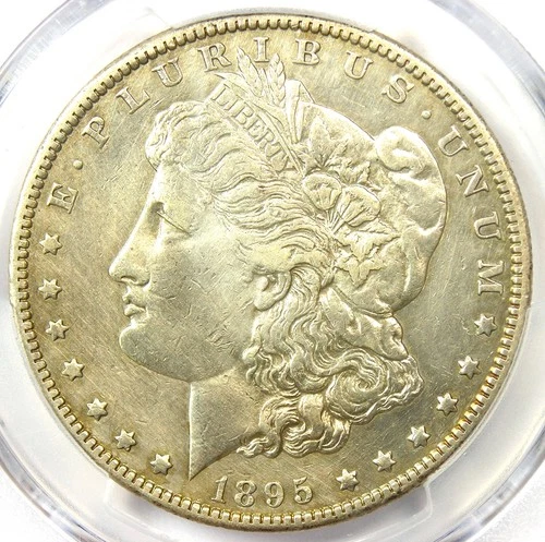 1895-S Morgan Silver Dollar $1 - Certified PCGS XF Detail (EF) - Rare Date Coin