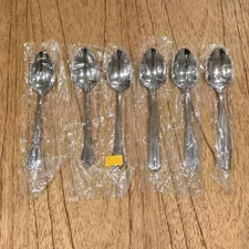 6 Oneida Community Stainless Ice Cream Spoons Grapefruit Citrus New in Package