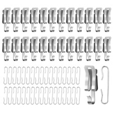100Pcs Heat Cable Roof Clips and Spacers, Metal De Icing Cable Hooks and Spacers