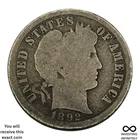 1892 S Barber Dime X-1802