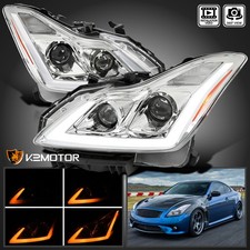 Fits 2008-2015 Infiniti G37 Q60 Coupe Led Signal Switchback Projector Headlights Fits 2008-2015 Infiniti G37 Q60 Coupe Led Signal Switchback Projector Headlights