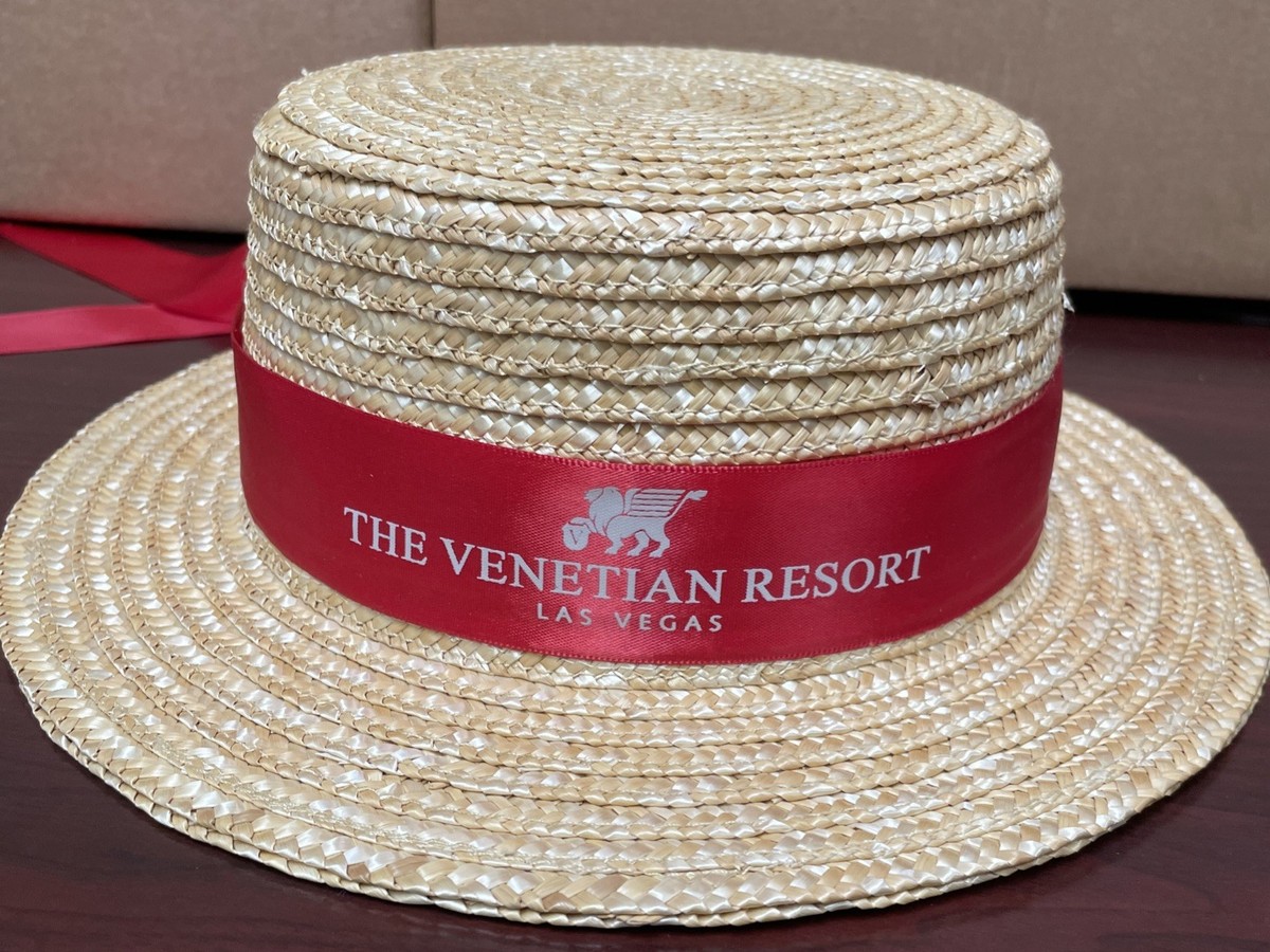 Vintage Red Lace Straw Hat Polyester 21\