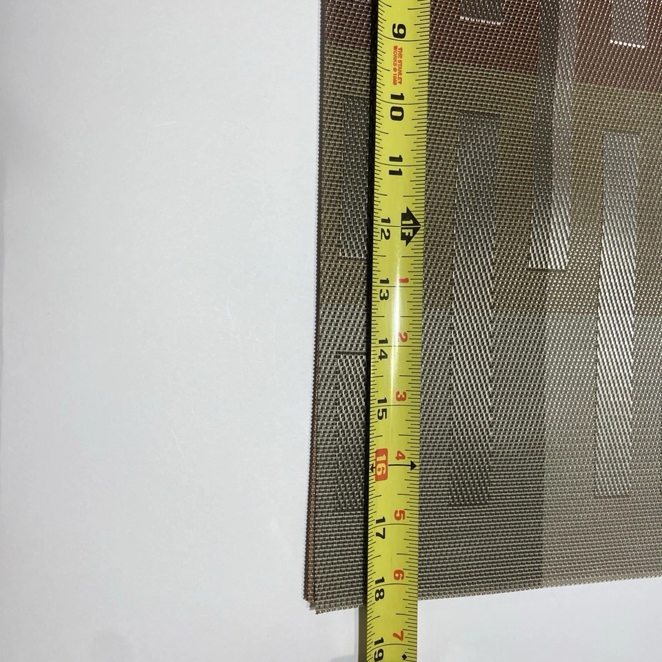 Mainstays Placemats (4) 13" x 18" Easy Care, Wipe Clean, Blocked, Taupe & Beige - Image 4 of 4