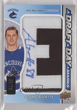2018 SP Game Used Draft Day Marks Rookies 31/35 Adam Gaudette #DDM-AG Auto 0c3