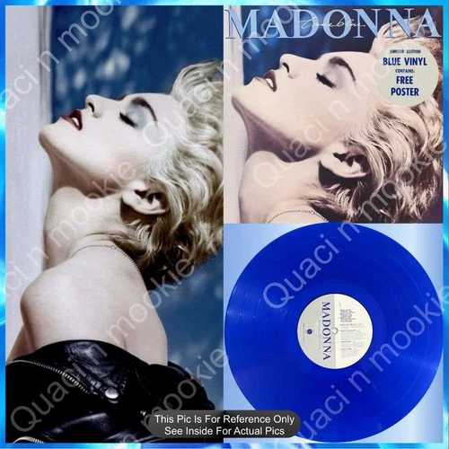 Original 1986 LE New Zealand Import Pressing on Blue Vinyl Madonna True Blue  LP
