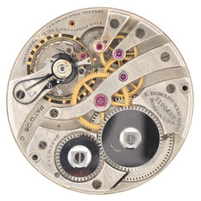 E. Howard Series 8 12-Size 21-Jewel Antique Pocket Watch Movement, Runs