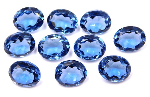 Lab Created Iolite Oval Cut Lot Loose Gemstone 8x10 MM For Jewelry Making P-2844 - Picture 4 of 6