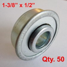  50 FLANGE BEARINGS 1-3/8" OD x 1/2" ID, GARDEN EQUIPMENT, LAWNMOWERS, CARTS