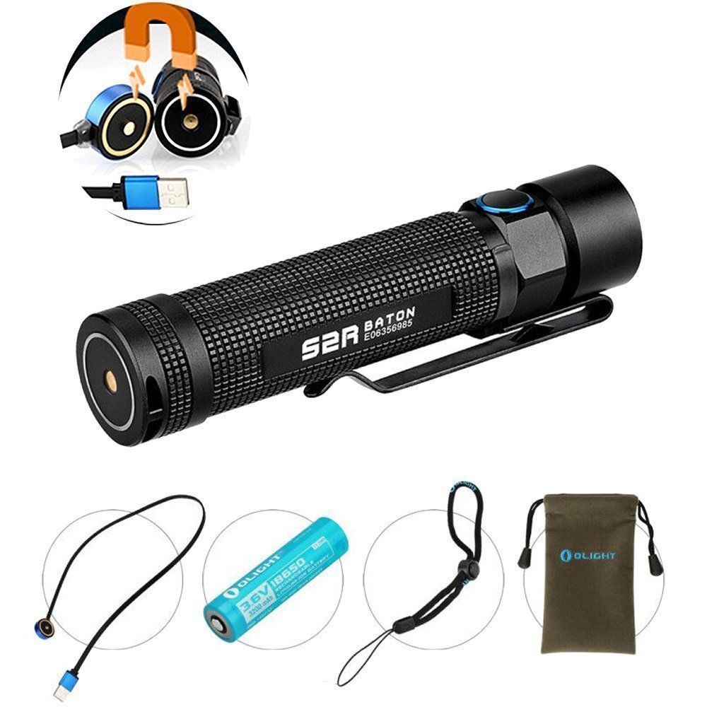 Olight S2R Baton 1020lm Magnetic Rechargeable Cree LED EDC Flashlight w Battery Olight S2R Baton 1020lm Magnetic Rechargeable Cree LED EDC Flashlight w Battery