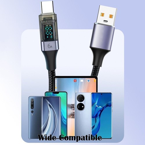 PD 66W 6A USB C Cable Type-C Charging Line for Xiaomi/Samsung/OPPO Mobile Phone - Picture 6 of 11