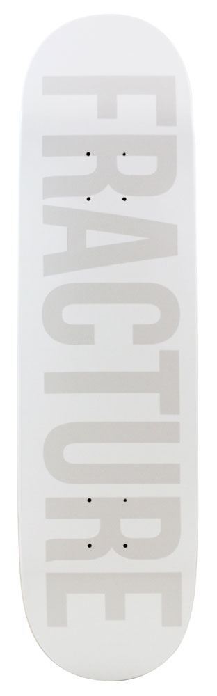 Fracture Fade White Skateboard Deck -  8.25""