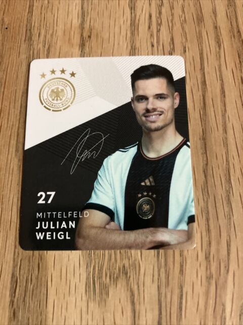 Rewe DFB trading cards football World Cup 2022 Qatar No. 27: Julian Weigl picture NEW PRODUCT- Rewe DFB trading cards football World Cup 2022 Qatar No. 27: Julian Weigl picture NEW PRODUCT-