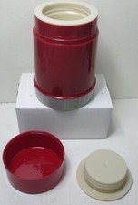 Vintage Thermos 10 OZ Food Jar Red and Gray Insulated Vacuum Food Jar