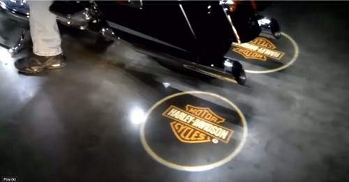 2x Wireless Ghost Shadow Puddle Logo Projector LED Harley Davidson BATTERIES INC - Picture 7 of 12