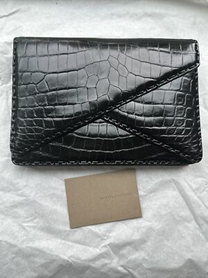 NEW BOTTEGA VENETA $9,000 Black Crocodile PIANO Crisscross