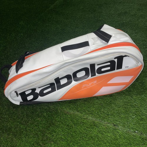 Babolat PLAY Tennis Racquet Bag Backpack Isothermal Compartments White Orange - Picture 3 of 13