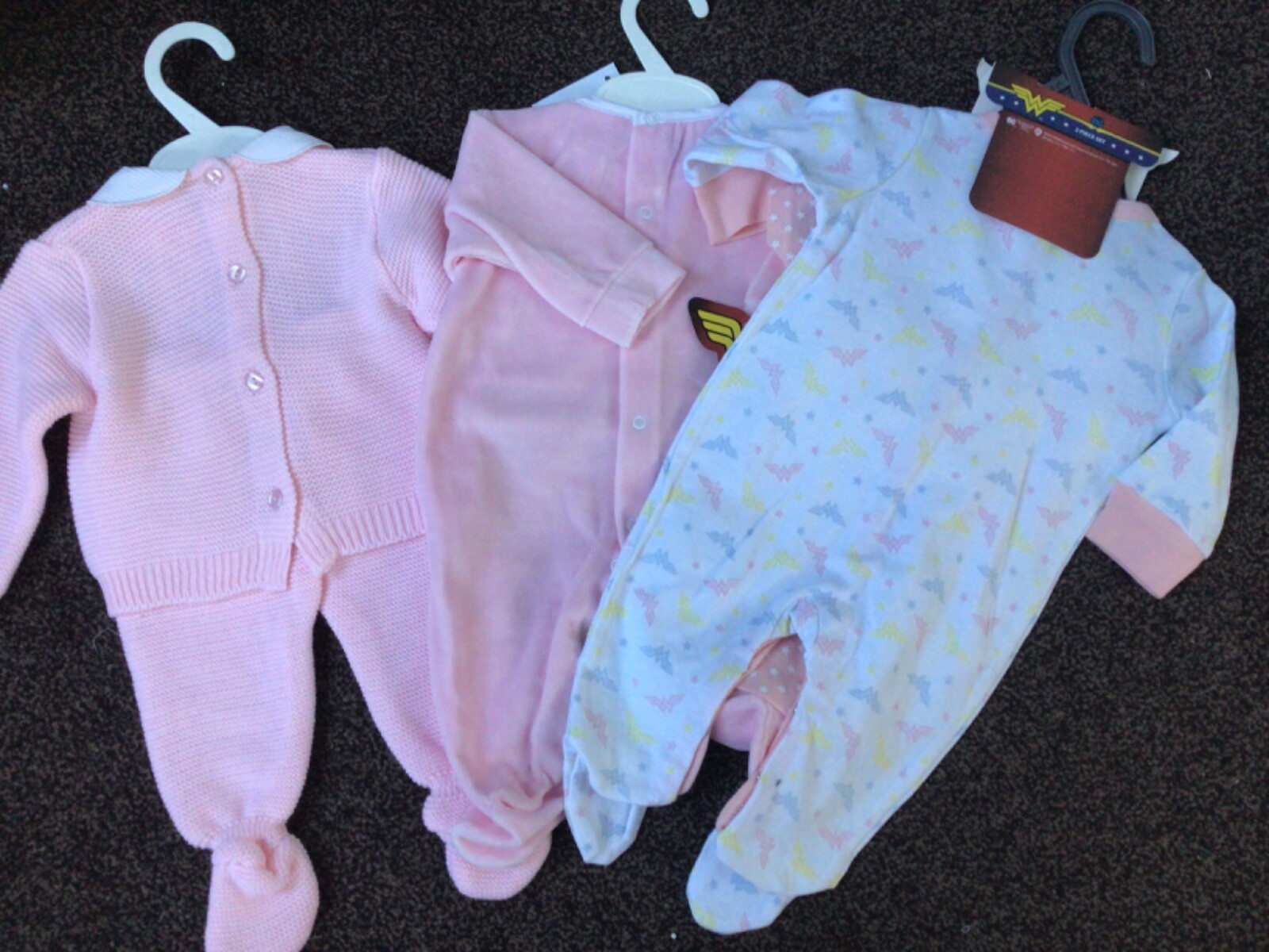 3 x baby girls outfit/set bundle warm winter clothes gift sizes 09