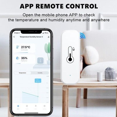 Für Tuya Smart Wifi /ZigBee Temperatur Feuchtigkeit Sensor Monitor für Alexa G ＝