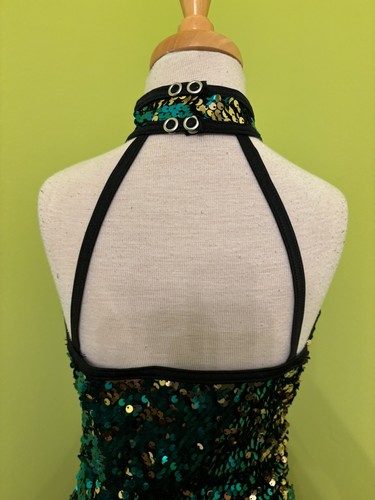 Disfraz de Baile Weissman 12270 Pequeño Adulto Verde Negro Tap Jazz Peplum Bustle - Imagen 7 de 13