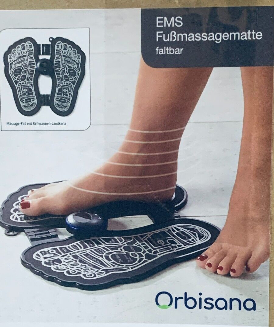 Orbisana EMS Fußmassagematte faltbar Fußreflexzonen Massage 32 x 29 cm