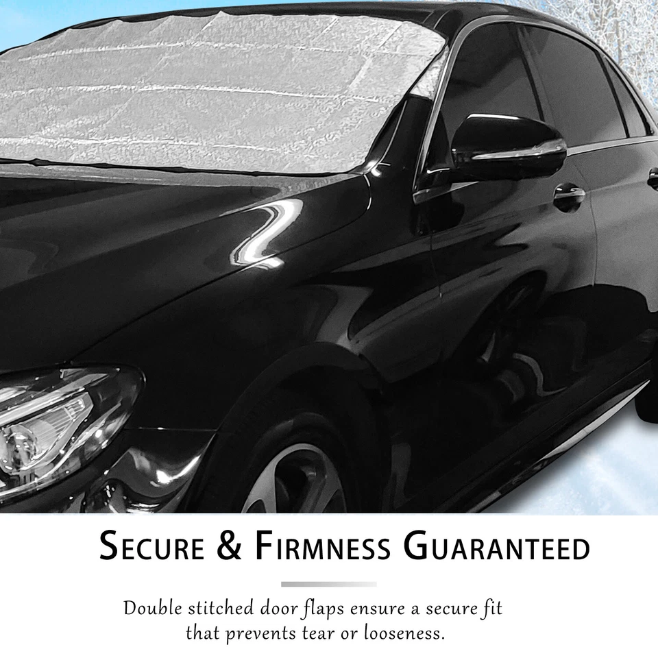 Cubierta de parabrisas de coche parasol invierno nieve hielo lluvia polvo protección contra escarcha protector Foto 4 de 4