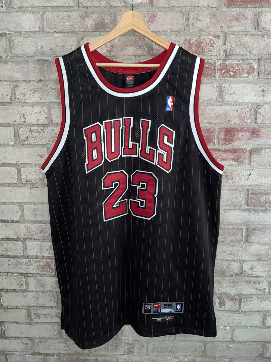 Nike, Shirts, Michael Jordan Chicago Bulls Black Pinstripe Jersey Size Xl