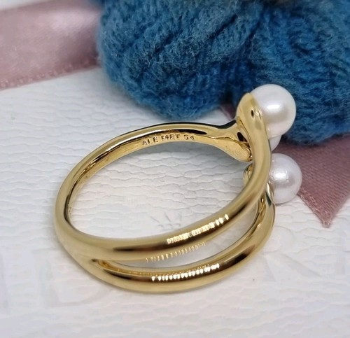 NEW BOXED Genuine Pandora Treated Freshwater Cultured Pearl Open Ring Size 54 π - Picture 2 of 10