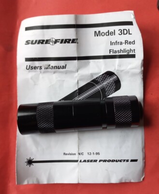 Old gen rare Laser Products Surefire 3 DL Black flashlight