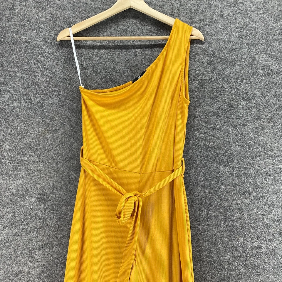 Mono Missguided Mujer 10 Naranja Un Hombro Sin Mangas Cinturón Elástico Foto 3 de 4