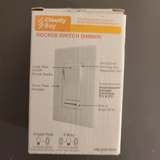 CLOUDY BAY ROCKER SWITCH DIMMER FOR LED LIGHT- CBLD001WHA WHITE