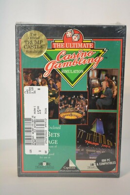 New Sealed - Official TRUMP CASTLE CASINO GAMBLING GAME 1988 Big Box IBM PC
