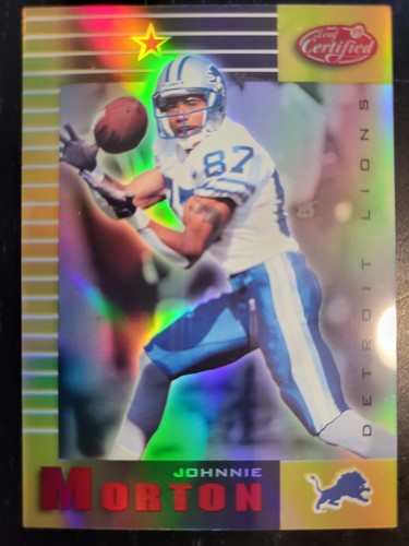 1999 Leaf Certified 44/45 Mirror Gold #35 Johnnie Morton Team: Detroit - Picture 5 of 7