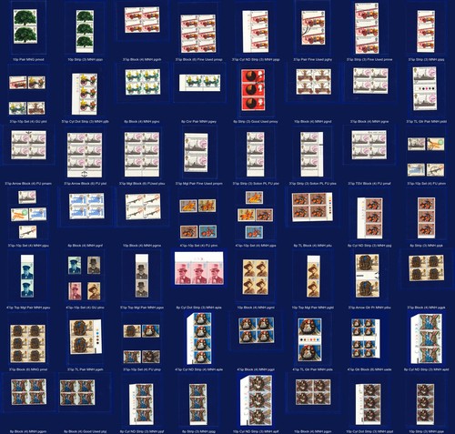 SG949-969 1974 conmemorativos, bloques/tiras/prs/conjuntos a tu elección kadl - Imagen 1 de 109