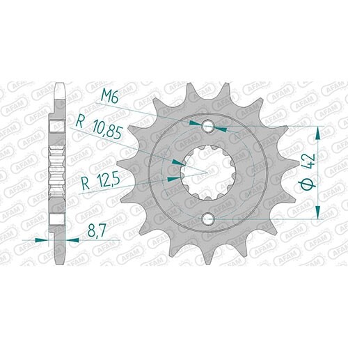 Stahl Ritzel Für Kawasaki GPZ 500 S 1987 EX500A 520er 16 Zähne