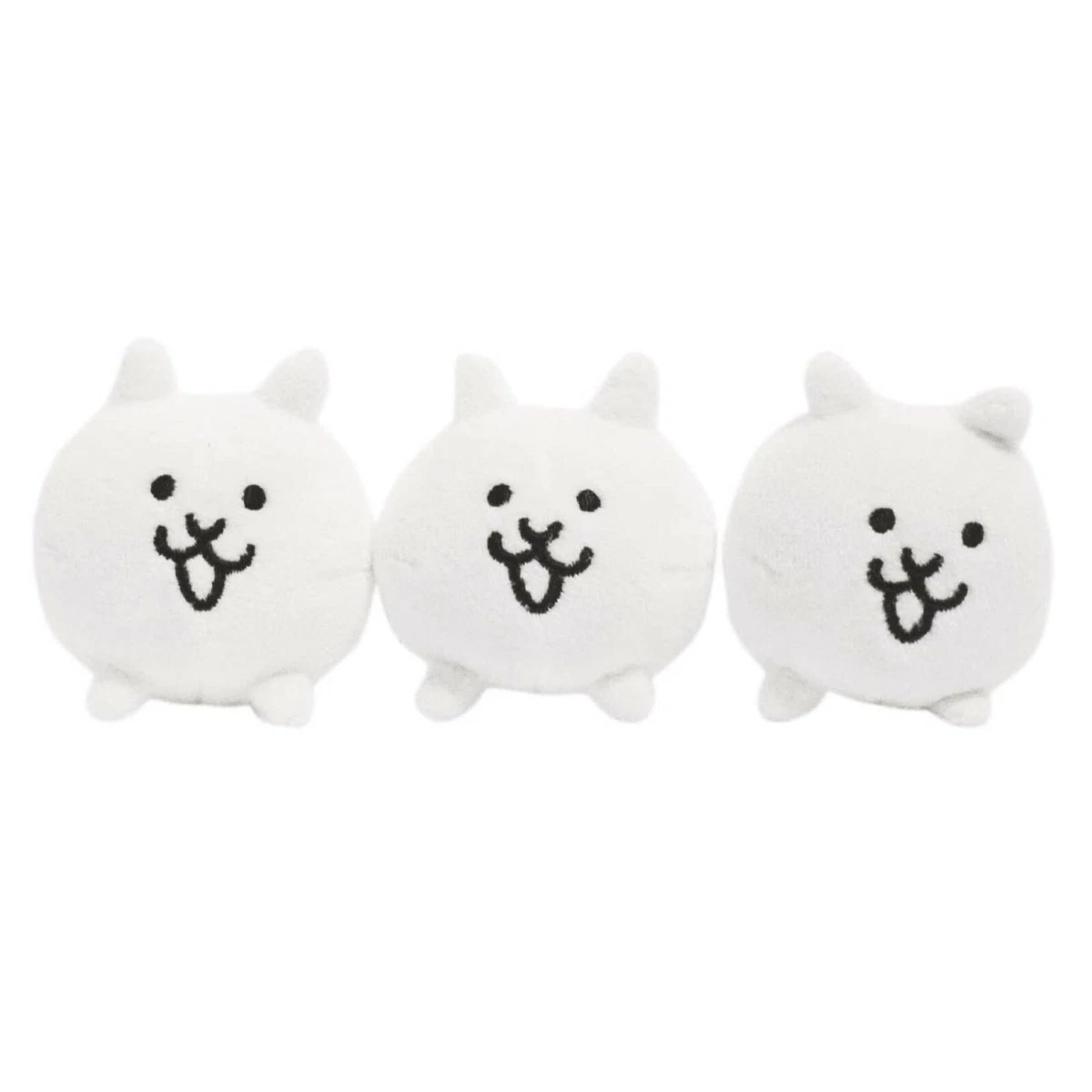 The Battle Cats Mini 3 Plush Doll Set Nyanko Great War White Neko Stuffed  Toy | eBay