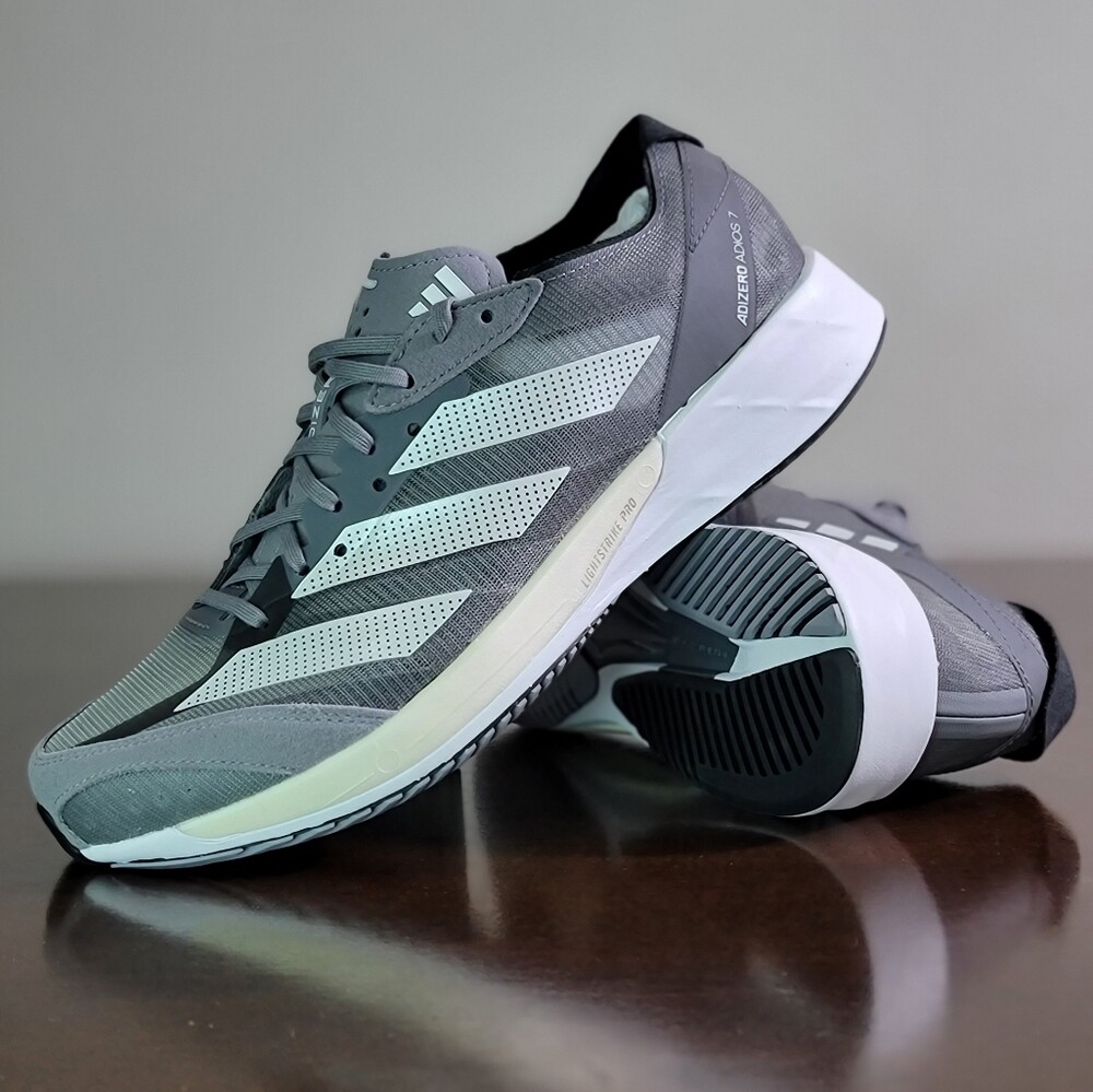 Adidas Adizero Adios 7 Women's Grey Running Shoes White