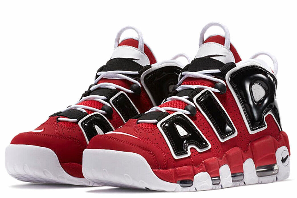 detergente Dar Especialista Nike Air More Uptempo &#034;Bulls&#034; Varsity Red/White-Black 921948-600  Size 8-11 NEW | eBay