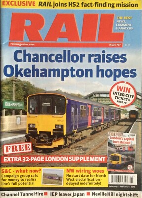 Rail Magazine. #767 Feb 2015. HS2 Fact Finding, NW Wiring Woes, Chunnel Fire