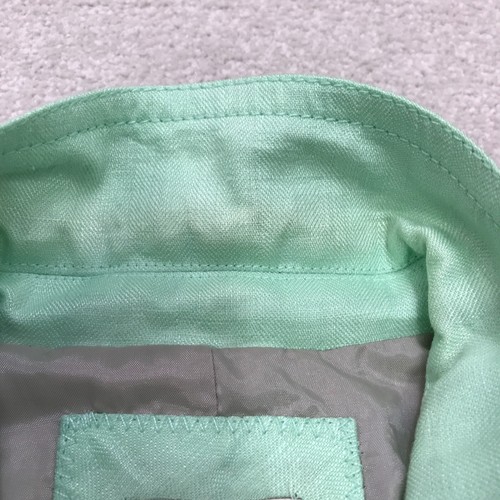 J. Crew Linen Blazer Womens 2 Light Green Button Front Jacket Light Coastal - Picture 20 of 24